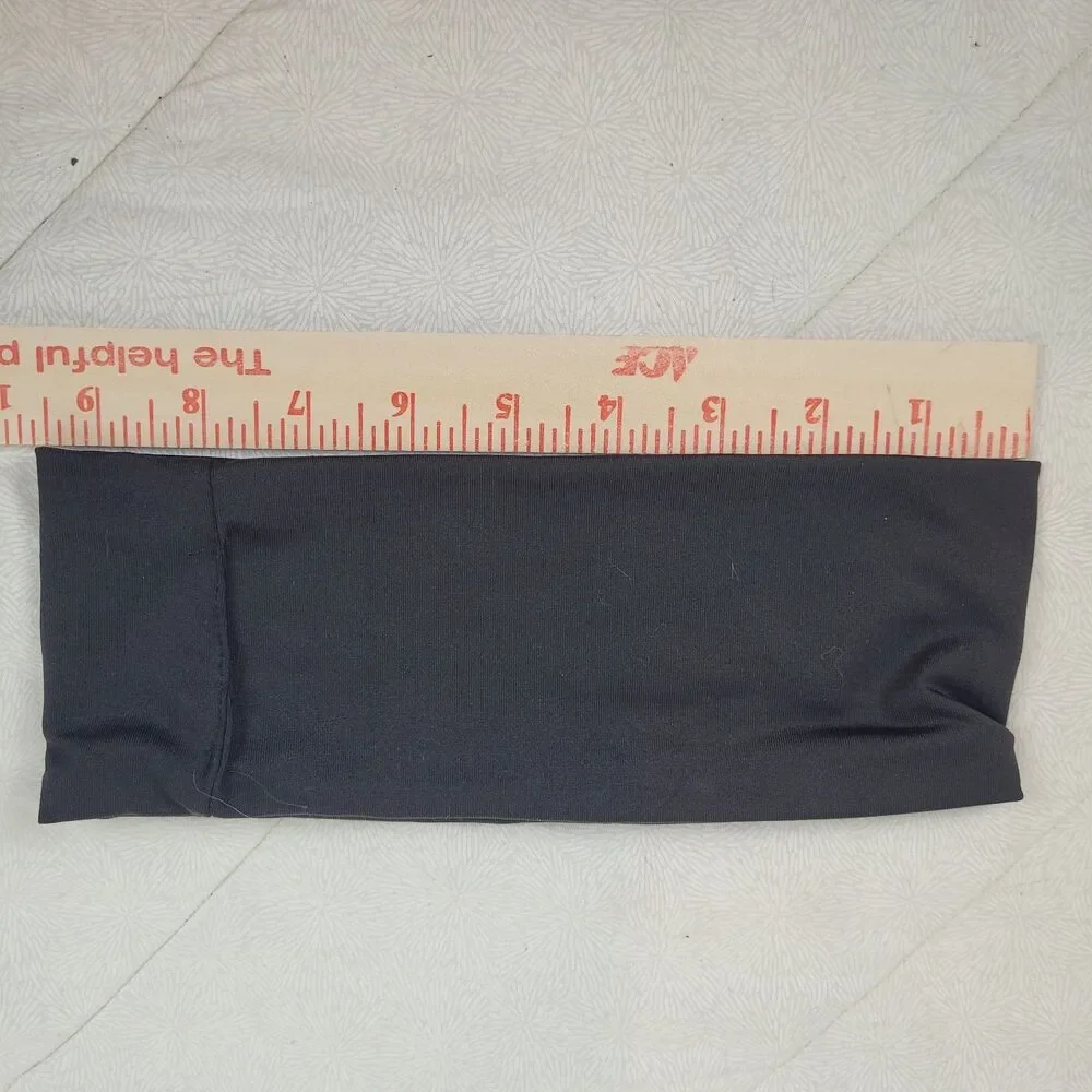 Black White Hair Band Stretchy Headband Headwrap Harley Hair Don't Care biker